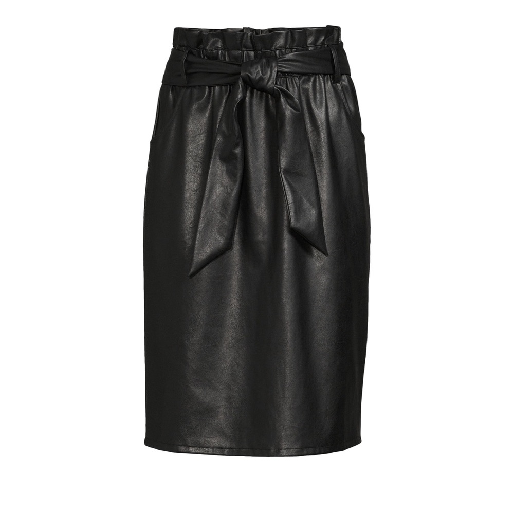 Time and Tru Faux Leather Paper Bag Skirt